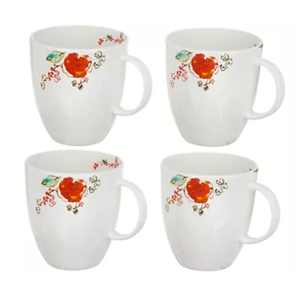 Lenox Chirp  Bone China Coffee Tea Mug Set of 4 - Picture 2 of 9